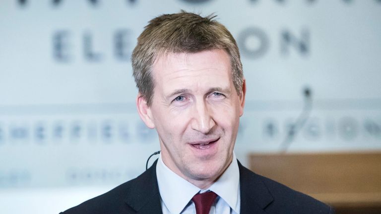 Dan Jarvis during a TV interview after being elected as the Sheffield City Region Mayor