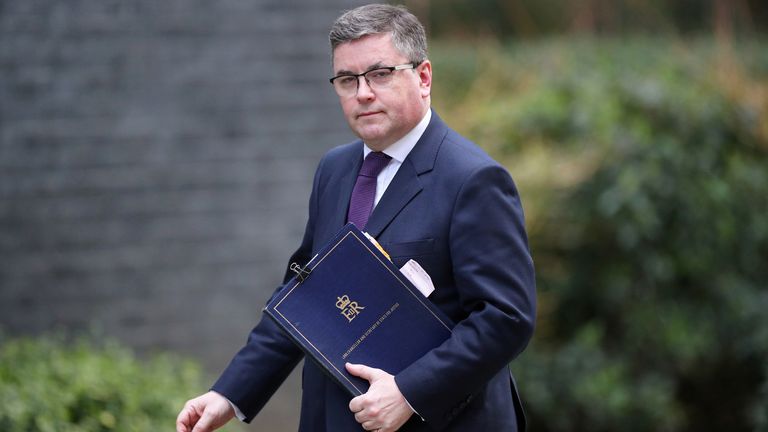FILE IMAGE  - Britain&#39;s Secretary of State of Justice Robert Buckland arrives at Downing Street in London, Britain, February 25, 2020. 