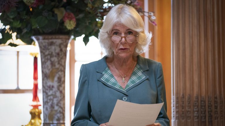 The Duchess of Cornwall, known as the Duchess of Rothesay when in Scotland, attends a Women in Journalism mentoring session and panel discussion at Dumfries House in Cumnock, Ayrshire