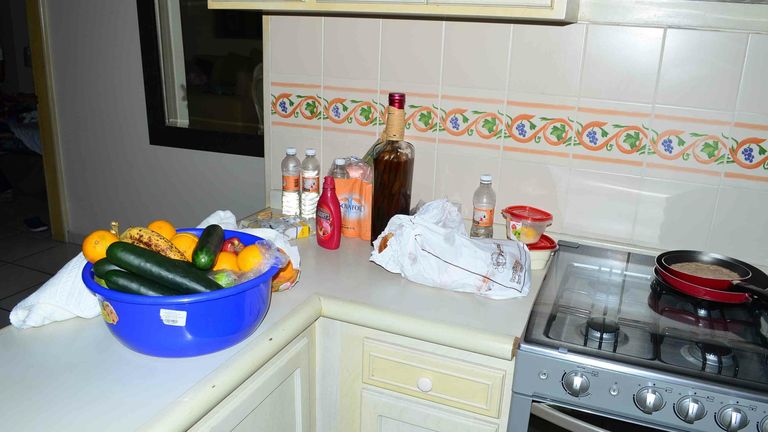 Food and drinks sit on a kitchen countertop in a high-rise condominium where famed drug boss Joaquin Guzman Loera "El Chapo" was arrested, in Mazatlan, Mexico, Saturday Feb. 22, 2014. At the moment of his arrest, Guzman was found with an unidentified woman, said one official not authorized to be quoted by name, adding that the U.S. Drug Enforcement Administration and the Marshals Service were "heavily involved" in the capture. No shots were fired. (AP Photo/El Debate de Mazatlan) MEXICO OUT, NO 