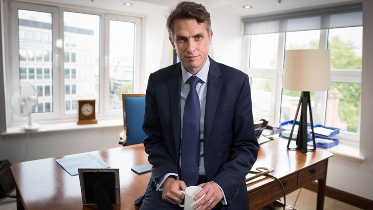 File photo dated 17/08/20 of former Secretary of State for Education Gavin Williamson in his office at the Department of Education in Westminster, London. Mr Williamson said it "has been a privilege to serve as Education Secretary" and that he looks "forward to continuing to support the Prime Minister and the Government" as Boris Johnson carries out his Cabinet reshuffle. Issue date: Wednesday September 15, 2021.