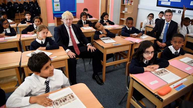 FILE IMAGE - 10-Sep-2019
 Free school places
Prime Minister Boris Johnson and Secretary of State for Education Gavin Williamson during a visit to Pimlico Primary school in South West London, to meet staff and students and launch an education drive which could see up to 30 new free schools established.