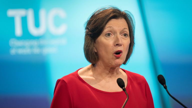 Frances O'Grady will claim workers could have been nearly £6,000 a year better off now