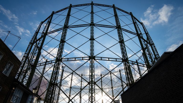 General view of a disused gas holder in central London. Around 1.5 million customers have seen their energy supplier go out of business this month after Avro Energy and Green Supplier Limited became the latest to announce their exit from the market due to a surge in wholesale gas prices. Picture date: Wednesday September 22, 2021.
