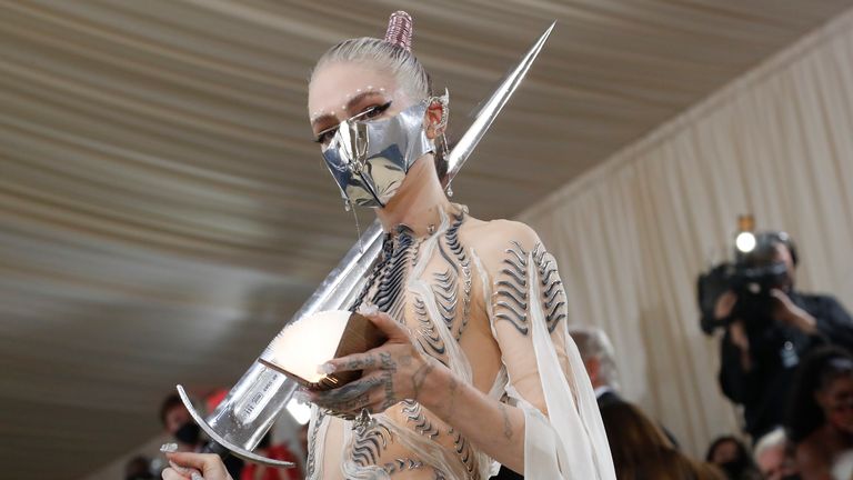 Metropolitan Museum of Art Costume Institute Gala - Met Gala - In America: A Lexicon of Fashion - Arrivals - New York City, U.S. - September 13, 2021. Grimes. REUTERS/Mario Anzuoni