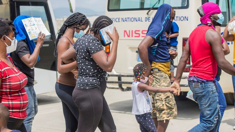 Haitian migrants flown out of Texas arrive in Port-au-Prince