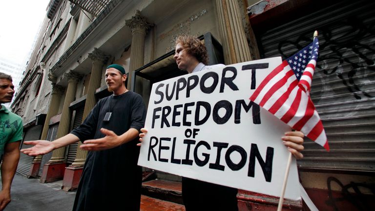 Roughly half of the US believes Islam is not part of "mainstream American society". Pic: AP