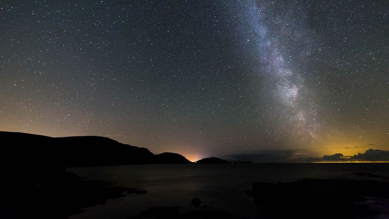 Nairbyl Bay by night stock photo
Isle of Man, England, Northern Europe, Port Erin, Astronomy