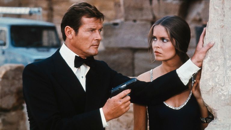 Roger Moore and Barbara Bach. Pic: Allstar Picture Library Ltd. / Alamy