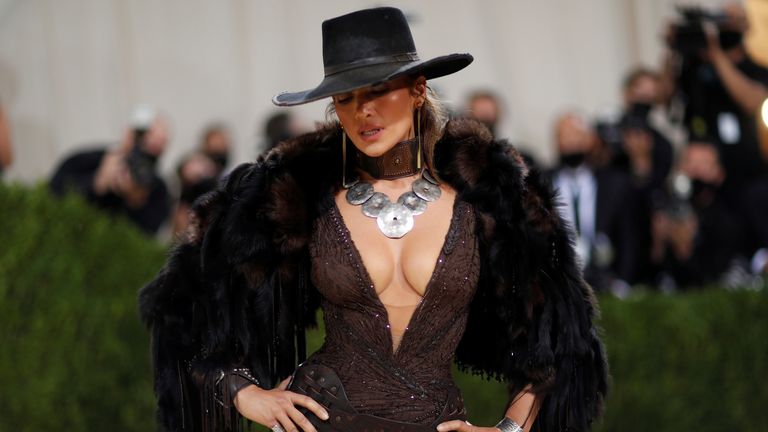 Metropolitan Museum of Art Costume Institute Gala - Met Gala - In America: A Lexicon of Fashion - Arrivals - New York City, U.S. - September 13, 2021. Jennifer Lopez. REUTERS/Mario Anzuoni TPX IMAGES OF THE DAY