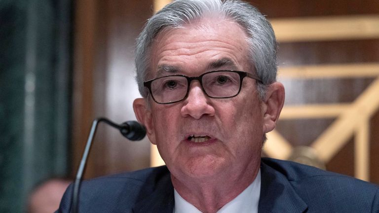 Federal Reserve Board Chair Jerome Powell testifies before Senate Banking, Housing, and Urban Affairs hearing to examine the Semiannual Monetary Policy Report to Congress, on Capitol Hill in Washington Thursday, July 15, 2021.(AP Photo/Jose Luis Magana)