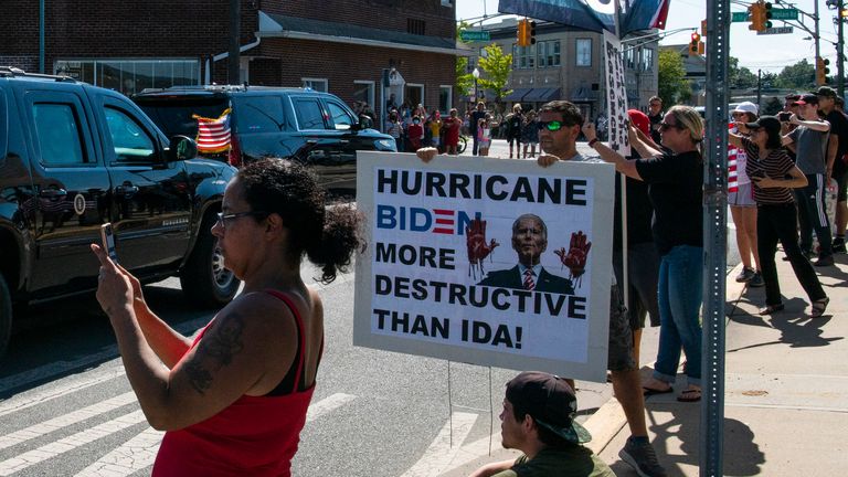 Residents in New Jersey. Pic: AP