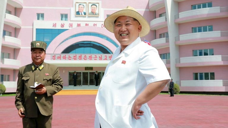 North Korean leader Kim Jong Un provides field guidance to the Wonsan Baby Home and Orphanage in the run-up to a ceremony for their completion, in this undated photo released by North Korea&#39;s Korean Central News Agency (KCNA) June 2, 2015. KCNA via Reuters/File PhotoATTENTION EDITORS - THIS PICTURE WAS PROVIDED BY A THIRD PARTY. REUTERS IS UNABLE TO INDEPENDENTLY VERIFY THE AUTHENTICITY, CONTENT, LOCATION OR DATE OF THIS IMAGE. FOR EDITORIAL USE ONLY. NO THIRD PARTY SALES. SOUTH KOREA OUT. THIS 