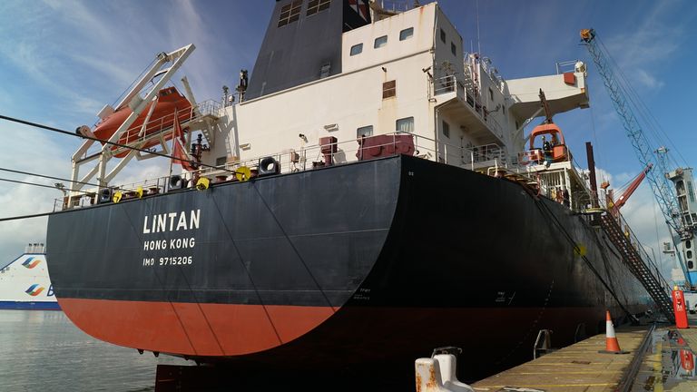The Lintan is among global trade vessels facing a huge backlog of deliveries