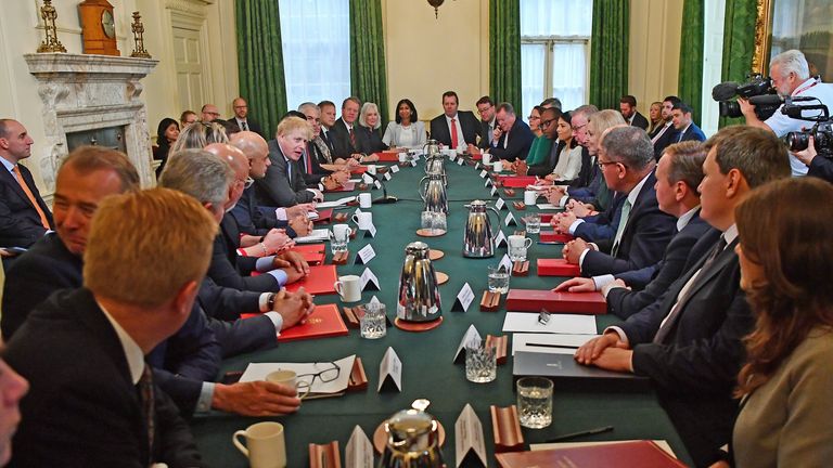 first Cabinet meeting since the reshuffle at 10 Downing Street, London. Picture date: Friday September 17, 2021.
