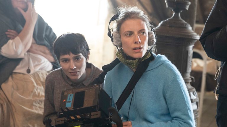 Melanie Laurent directing her latest film. Pic: Jean-Louis Fernandez