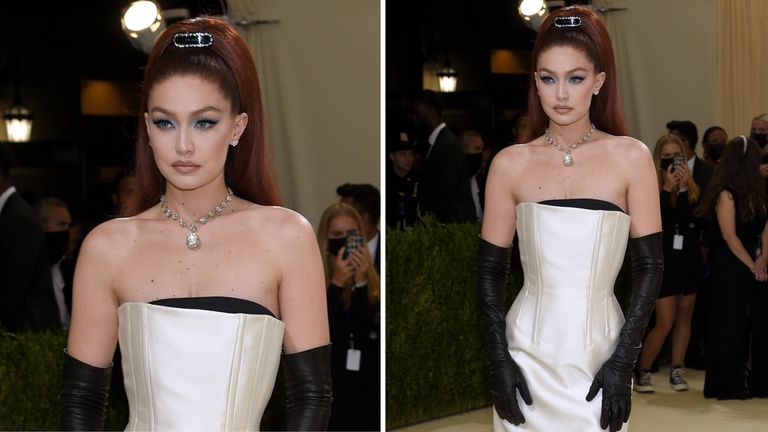 Gigi Hadid attends The Metropolitan Museum of Art's Costume Institute benefit gala  
PIC:AP