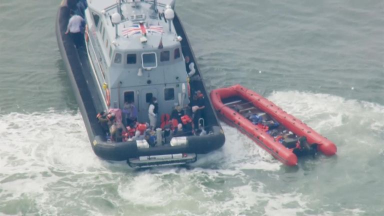 Migrants rescued in the English Channel