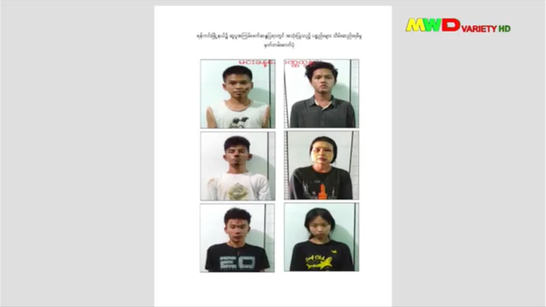 Khin Nyein Thu beaten. Pic: MWD TV