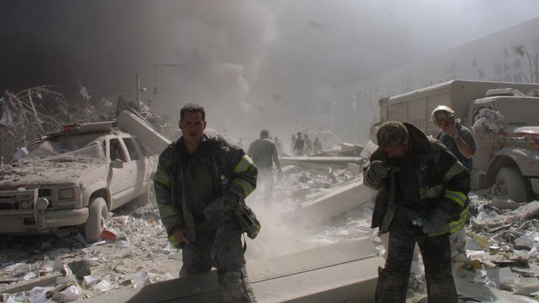 Some 343 firefighters died on 9/11, and another 255 since. Pic: AP