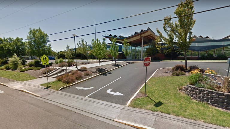 The employee at Mabel Elementary School in the suburbs of Portland, Oregon, has been suspended. Pic: Google Maps
