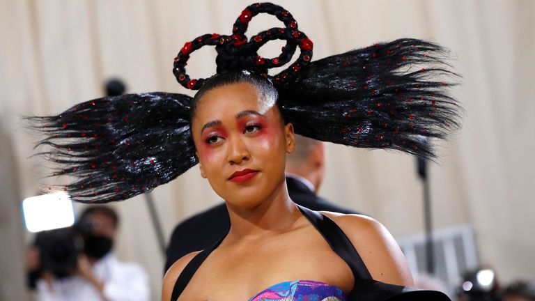 Metropolitan Museum of Art Costume Institute Gala - Met Gala - In America: A Lexicon of Fashion - Arrivals - New York City, U.S. - September 13, 2021. Tennis player Naomi Osaka. REUTERS/Mario Anzuoni