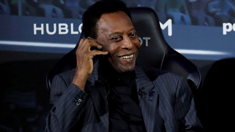 Pele, pictured in Paris in 2019, has vowed to face this challenge with a smile on his face. 
