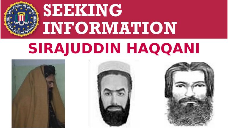 FBI WANTED POSTER FOR Sirajuddin Haqqani
He has been named as acting interior minister for the Taliban
