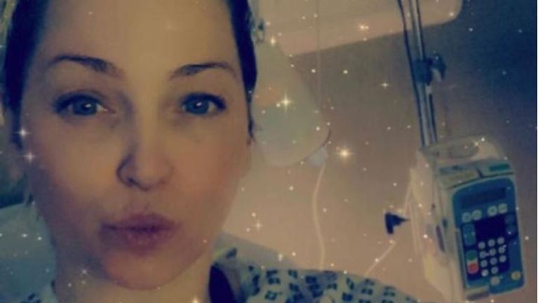 Sarah Harding went public with her cancer diagnosis in August 2020. Pic: @sarahnicoleharding