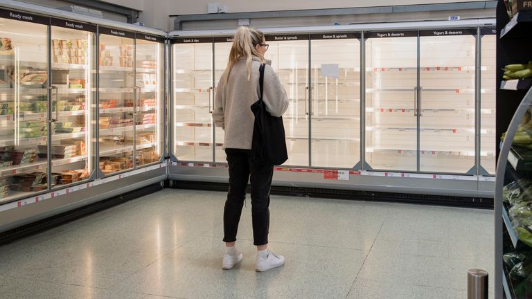 Shoppers will start noticing food shortages as soon as this week