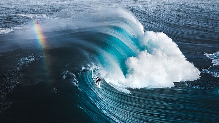 This shot captures surfer Jack Robinson riding the famous break known as ‘The Right’, some of the heaviest waves in the world, in Denmark, West Australia. It was nominated in the Community Choice Award. Pic: Philip de Glanville/Ocean Photography Awards
