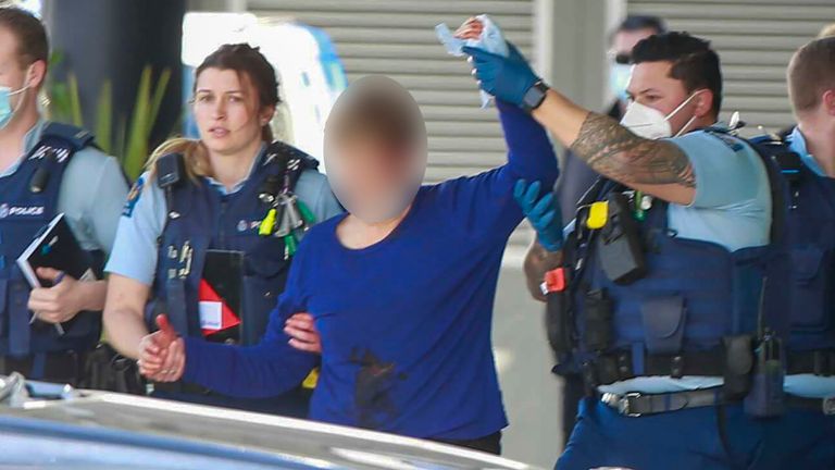 Police and ambulance staff attend a scene outside an Auckland supermarket, Friday, Sept. 3, 2021. New Zealand authorities said Friday they shot and killed a violent extremist after he entered a supermarket and stabbed and injured several shoppers. Prime Minister Jacinda Ardern described the incident as a terror attack. PIC:AP/New Zealand Herald