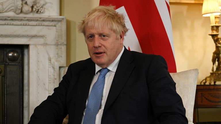 Prime Minister Boris Johnson during a meeting with the President of Chile, Sebastian Pinera at 10 Downing Street in London. Picture date: Friday September 10, 2021.