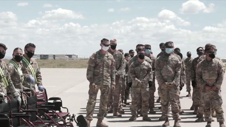 US soldiers welcomed Afghan evacuees to Fort Bliss near El Paso, Texas, on August 25, footage released by US Department of Defense on September 1 shows.