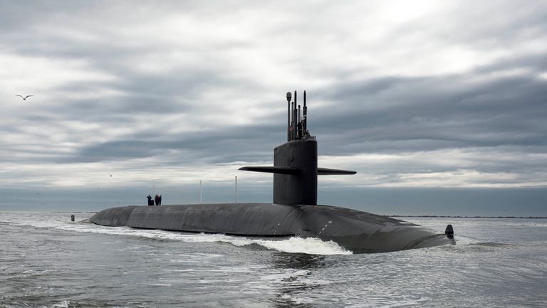 A US nuclear submarine. File pic