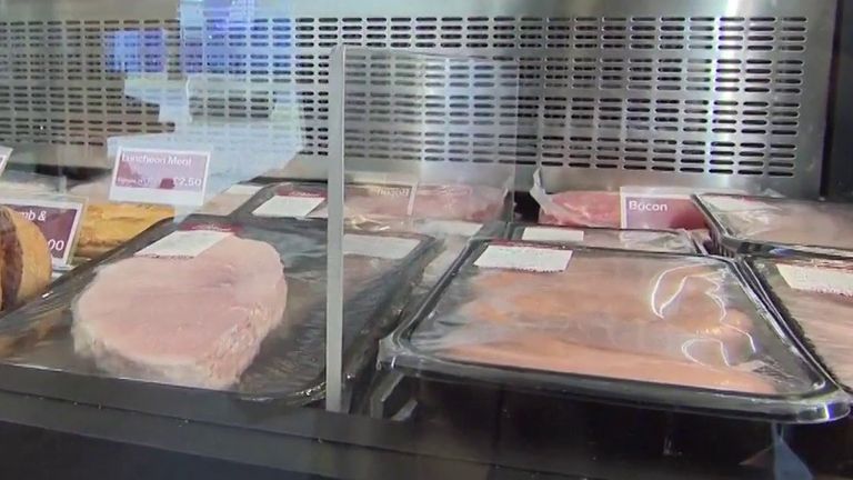 A firm in Derby shows off their produce with meat kept fresh using a process that needs C02 supply