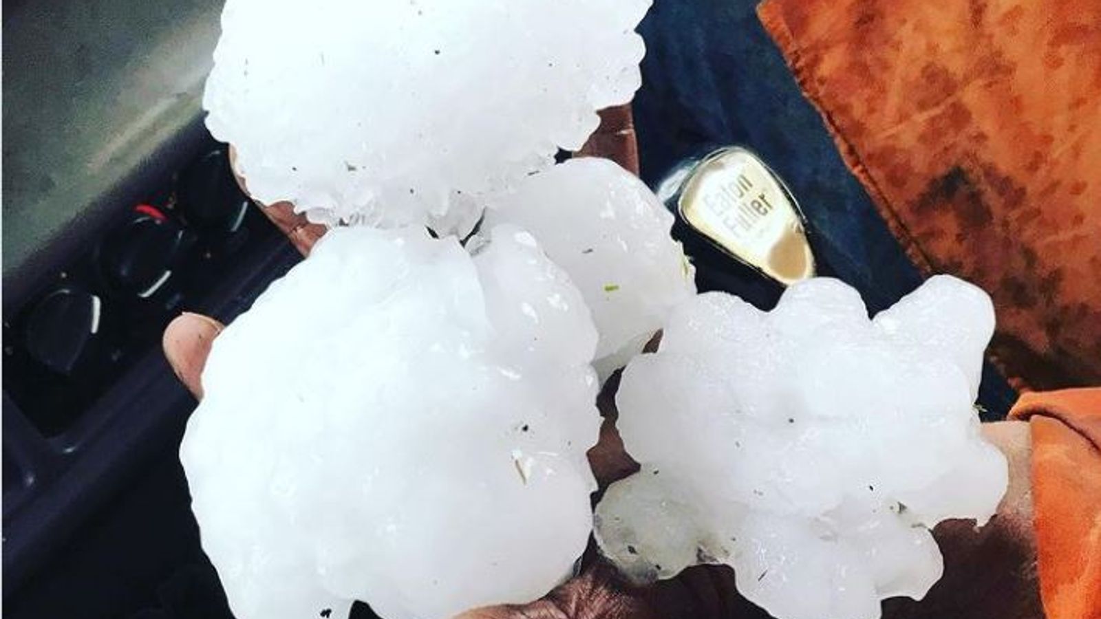 Australia’s ‘biggest-ever’ hailstones damage cars and shatter windows in Queensland