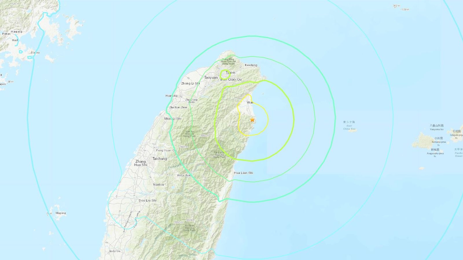 Taiwan: Earthquake of magnitude 6.5 strikes island