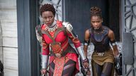 Marvel Studios&#39; BLACK PANTHER..L to R: Nakia (Lupita Nyong&#39;o) and Shuri (Letitia Wright)..Photo: Matt Kennedy....Marvel Studios 2018