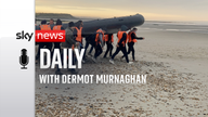Migrants attempt to cross the English Channel in digynies and other small boats. 