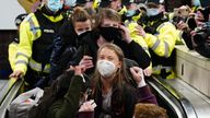 Climate activist Greta Thunberg arrives at Glasgow Central train station ahead of the COP26 summit