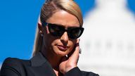Paris Hilton attends a news conference on legislation to ...establish a bill of rights for children placed in congregate care facilities. Pic: AP