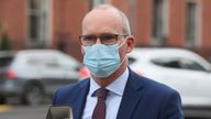 Minister for Foreign Affairs Simon Coveney arriving at Government Buildings, Dublin, for a cabinet meeting