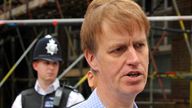 Labour MP Stephen Timms speaks to the media as he leaves the Royal London Hospital after recovering being stabbed twice in the stomach last week during a constituency surgery in east London.