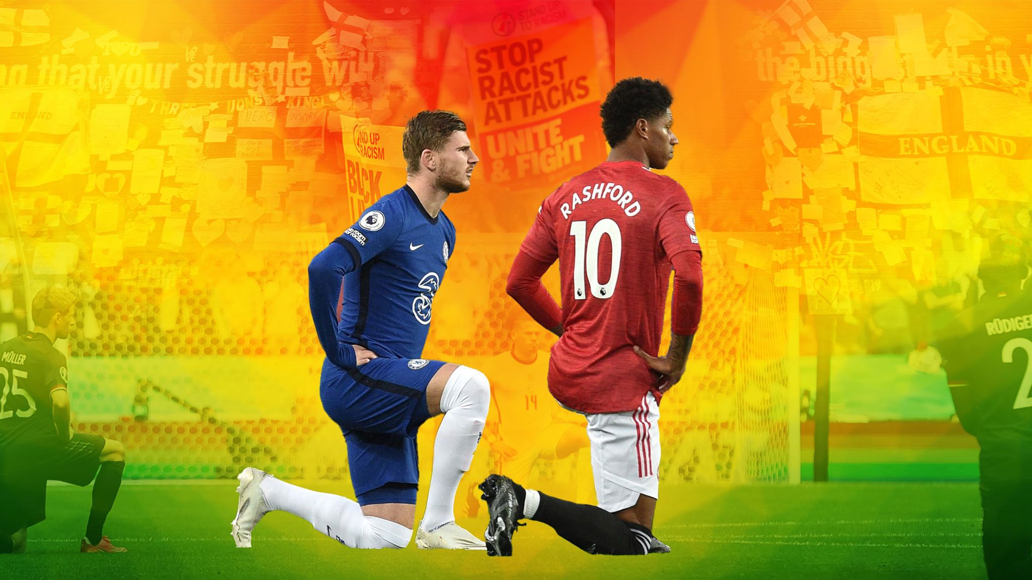ITV Takes The Knee Against Racist Abuse Directed At England Football Players