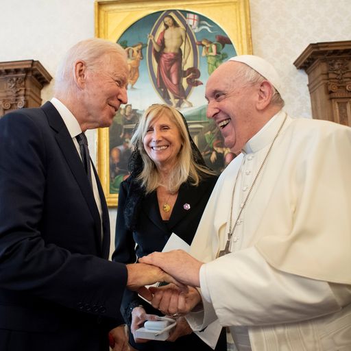 Joe Biden arrives in Rome for meeting with Pope Francis