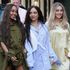 Little Mix (L-R): Leigh-Anne Pinnock, Jade Thirlwall and Perrie Edwards arriving at the studios of Global Radio in London