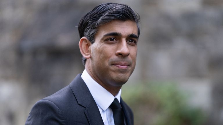 Chancellor of the Exchequer, Rishi Sunak arrives for the funeral of James Brokenshire at St John The Evangelist church in Bexley, south-east London. Picture date: Thursday October 21, 2021.