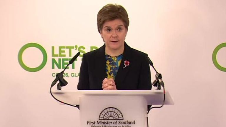 Nicola Sturgeon issues warning ahead of COP26 in Glasgow