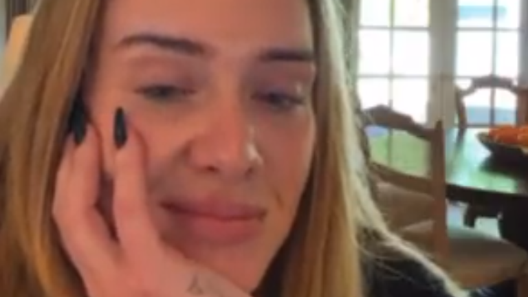 Adele sent fans into meltdown with the surprise live stream on Saturday. Pic: Instagram